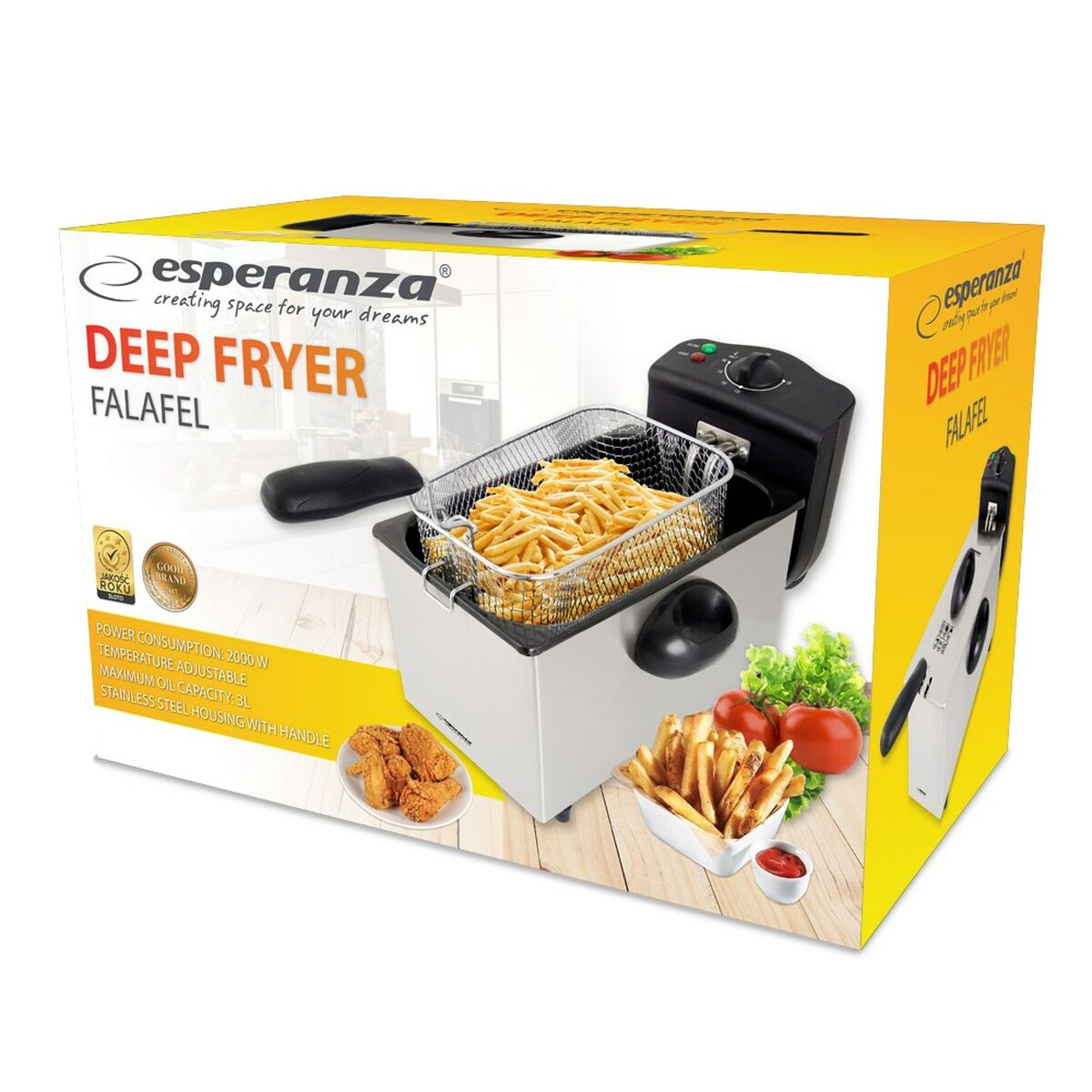 Фритюрница Esperanza EKG010 2000 W 3 L-2