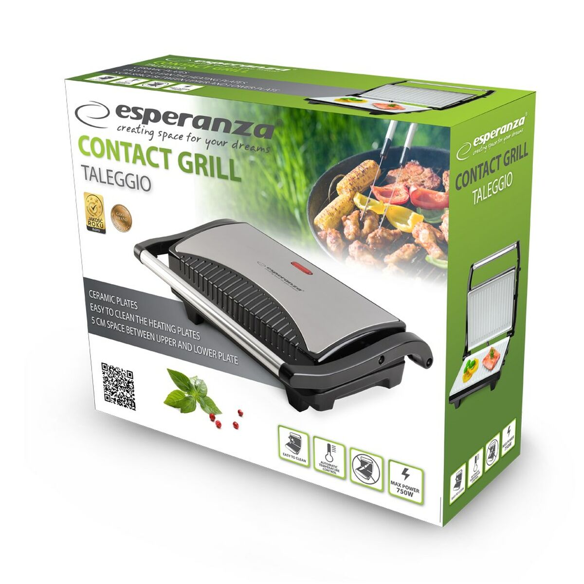 Электробарбекю Esperanza EKG006 1000 W 750 W-2