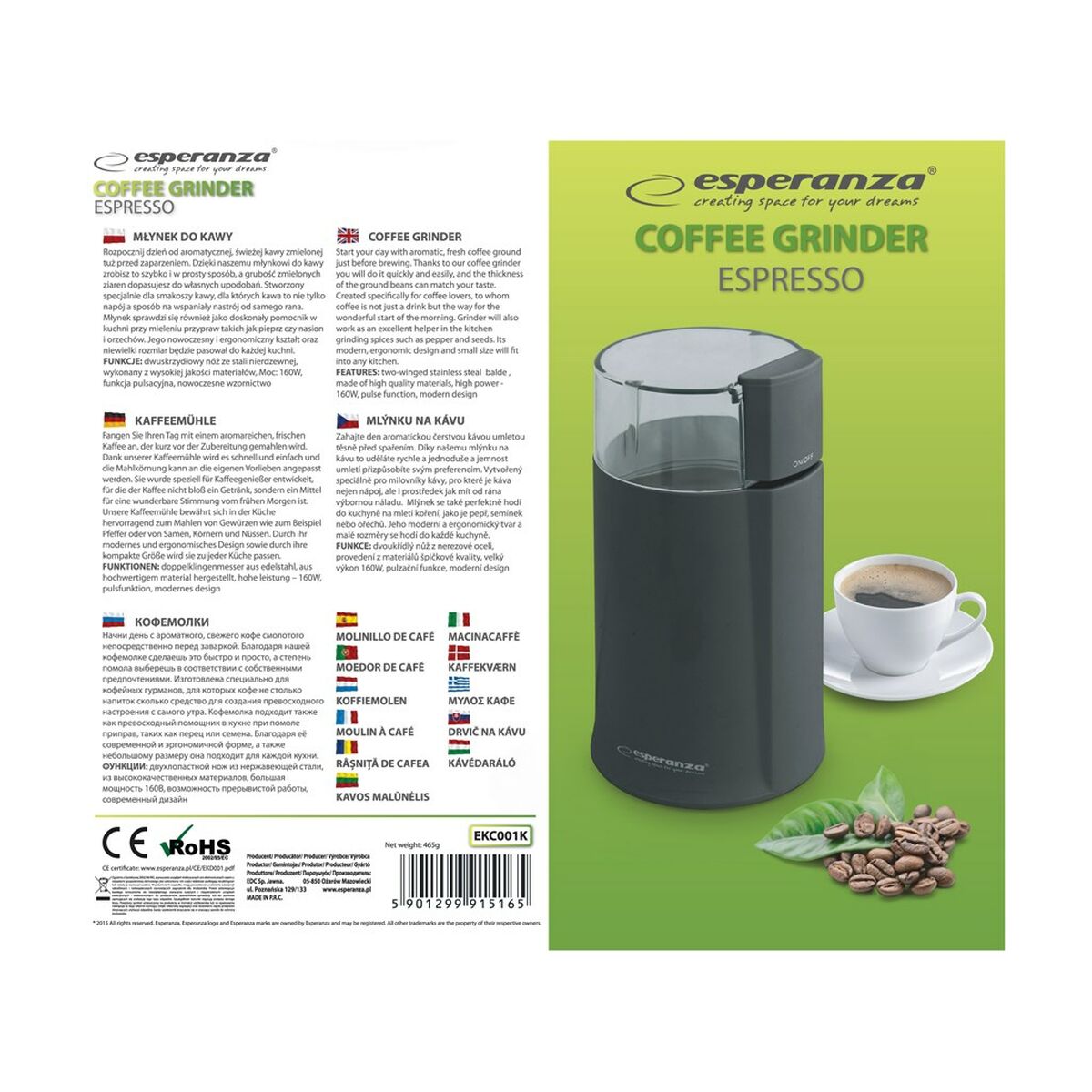 Máquina de café Esperanza EKC001K Preto 160 W-3