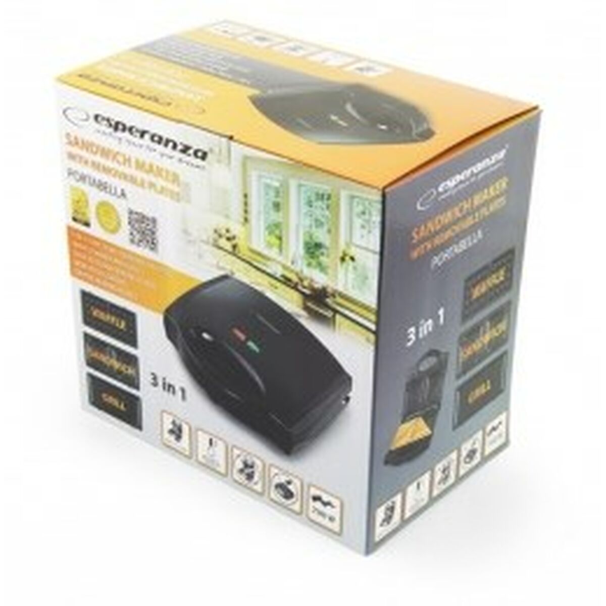 Бутербродница Esperanza EKT006K Чёрный 700 W-2