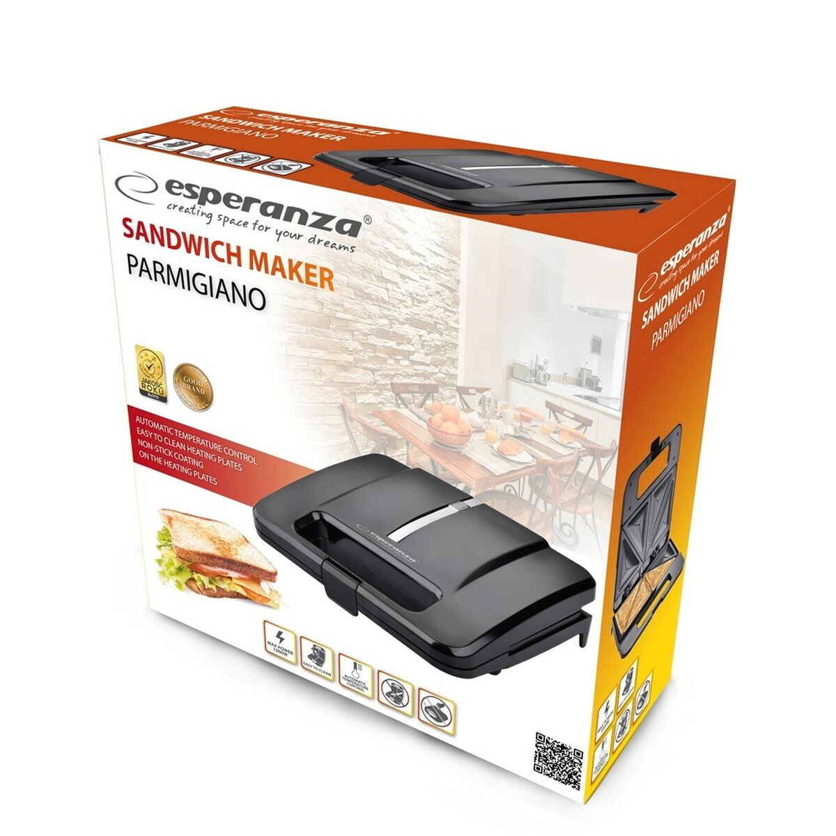 Sanduíche Esperanza EKT010 Preto 1000 W-2