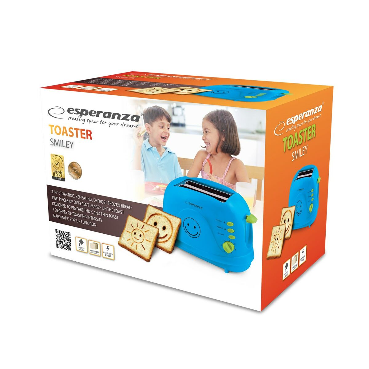 Toaster Esperanza EKT003B 750 W-2