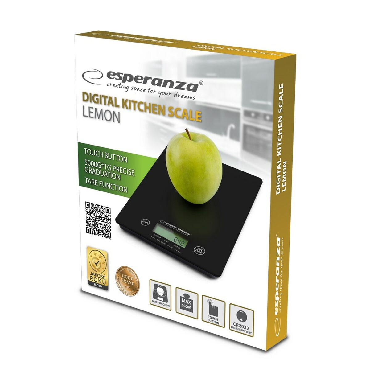 Кухонные весы Esperanza EKS002K Чёрный 5 kg-2