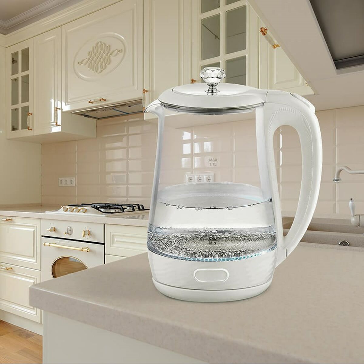 Чайник Feel Maestro  MR-052 Синий Стеклянный 2200 W 1,7 L-2