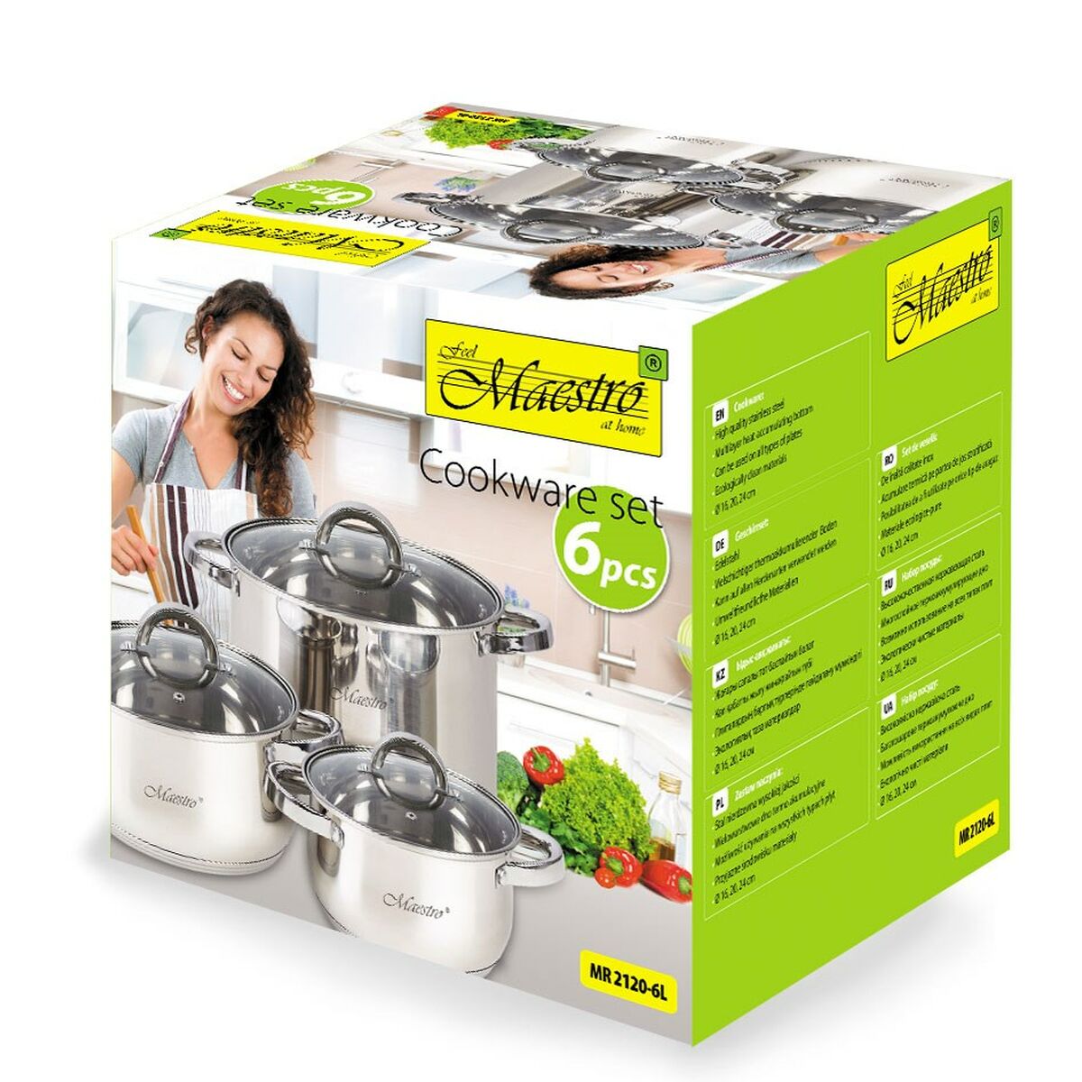 Кастрюля с крышкой Feel Maestro MR-2120-2