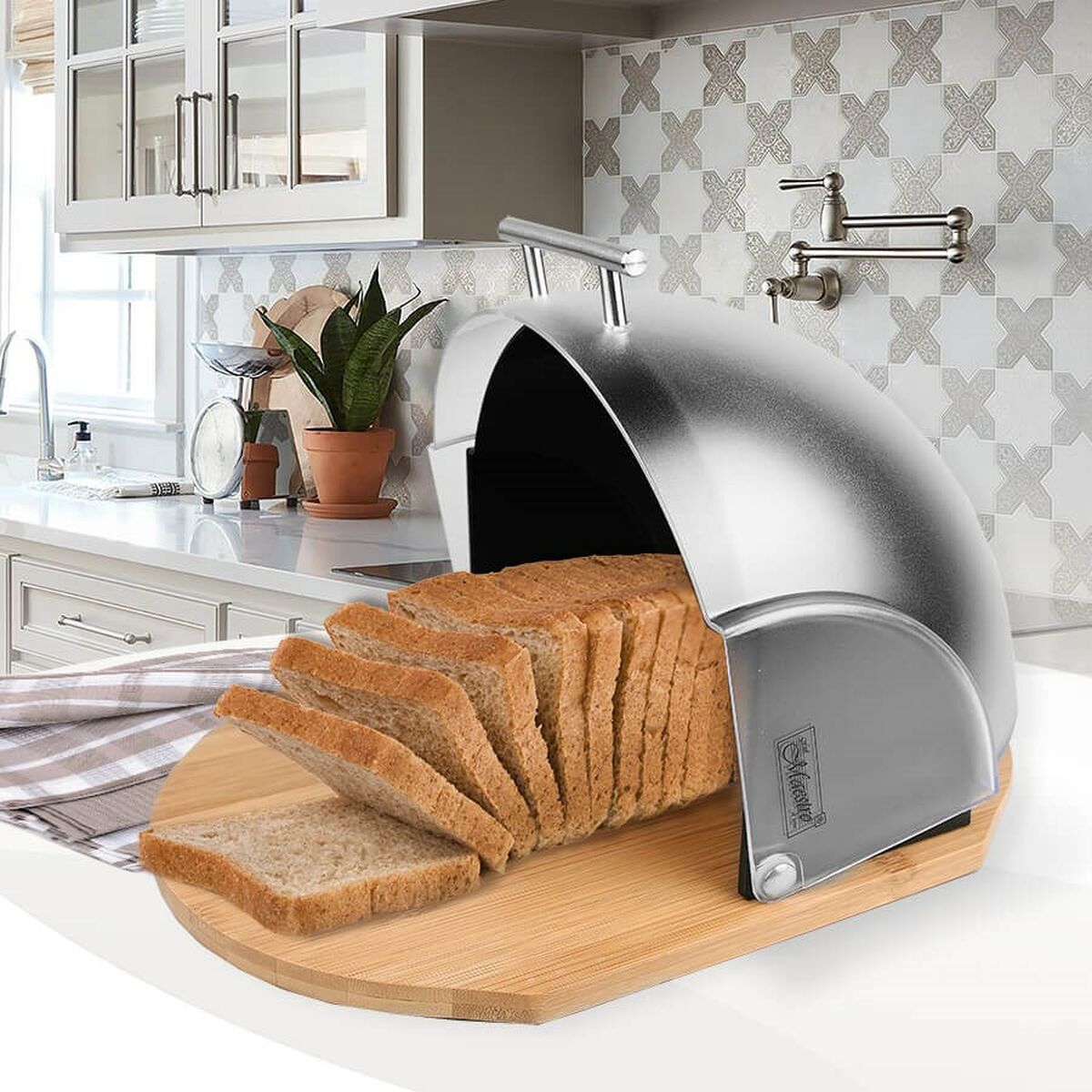Bread maker Feel Maestro MR-1678-BLACK Black Silver Translucent Wood, Bamboo Plastic 25 x 20 x 35 cm-2