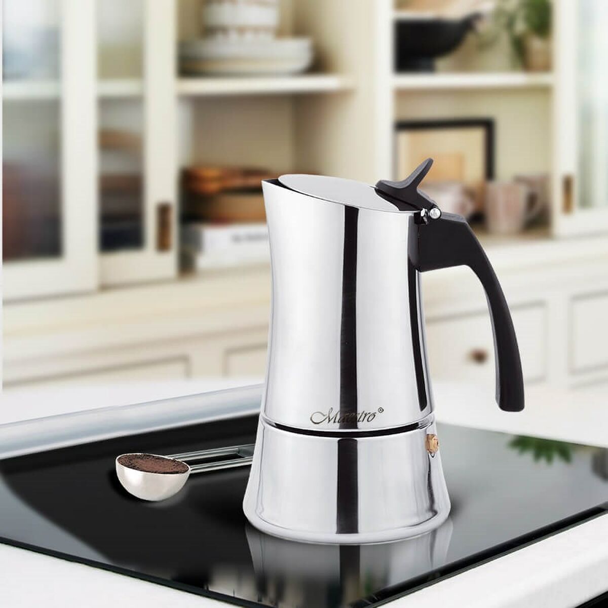 Cafetera italiana Feel Maestro MR-1668-6 Plata Acero inoxidable 18/10 300 ml 6 Tazas-2