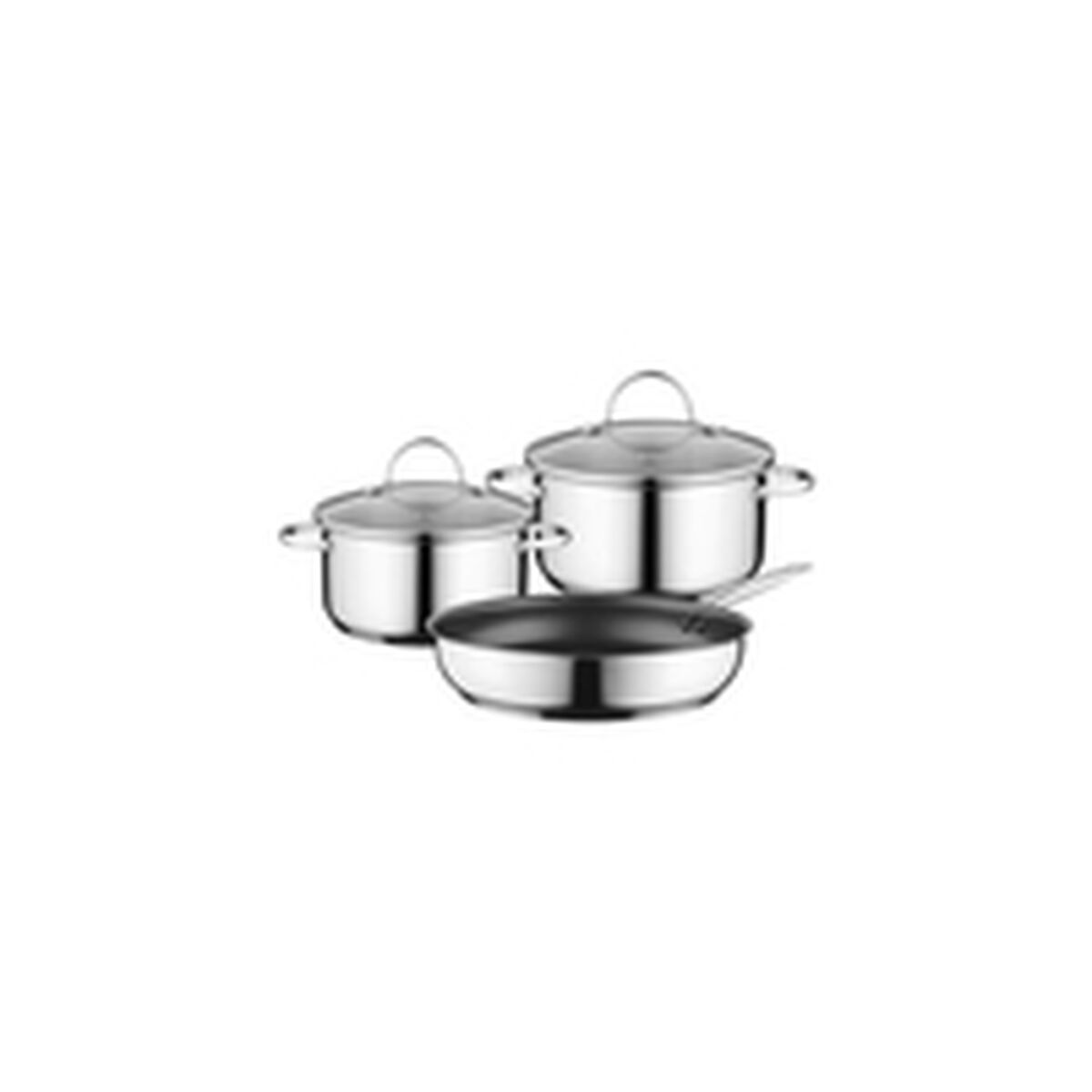 Кастрюля Siemens AG HZ9SE030 Сталь Нержавеющая сталь 3 Предметы Ø 18 cm Ø 14 cm Ø 22 cm 3,6 L (3 штук)-2
