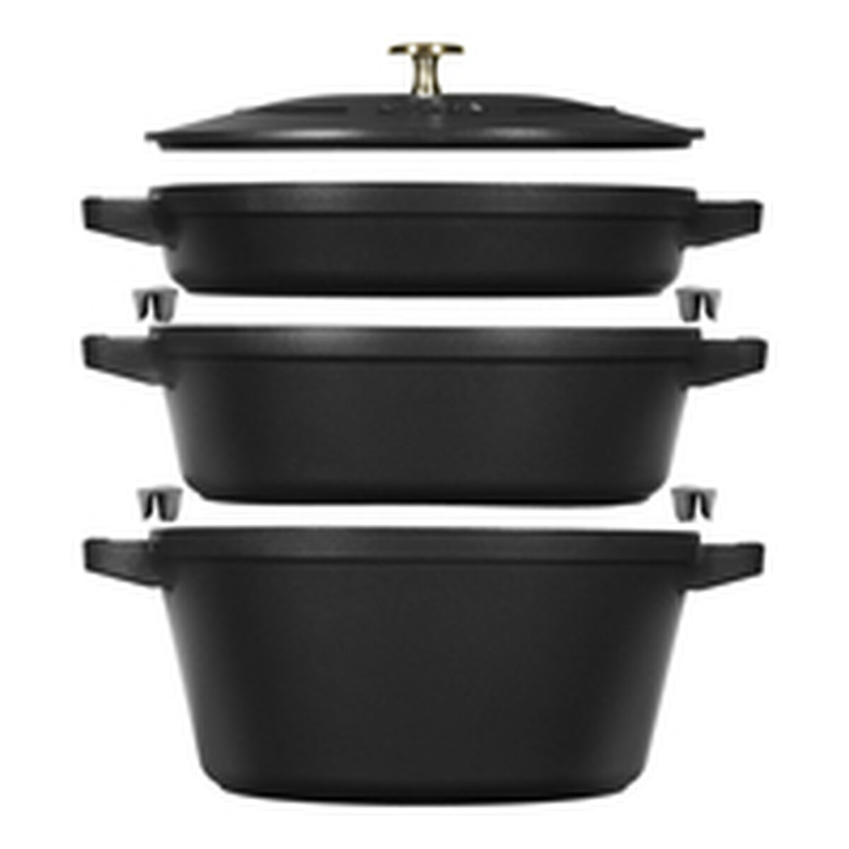 Pan Zwilling La Cocotte Black Cast Iron 1 Items Ø 24 cm 1 kg 4.2 L (1 piece)-2
