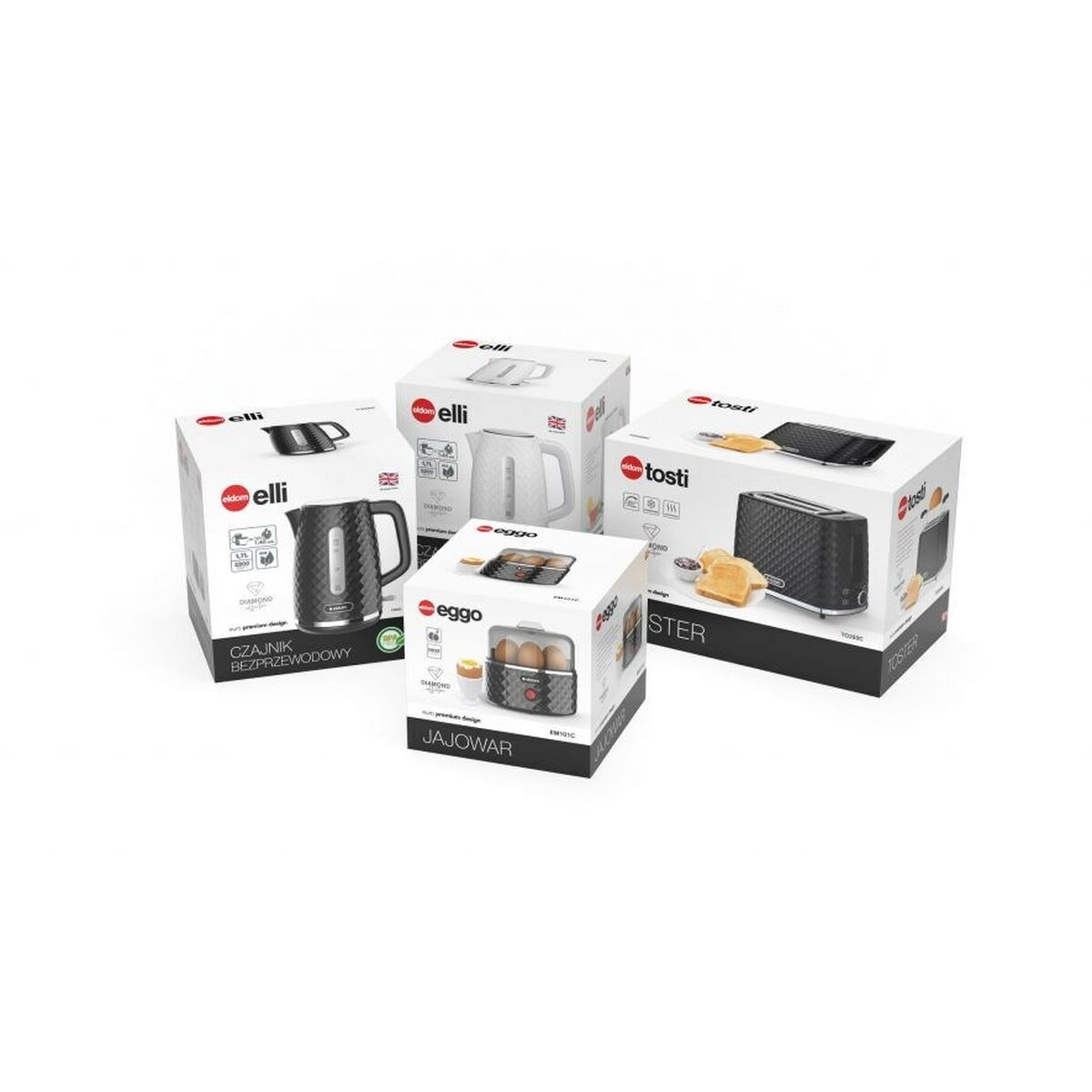 Eldom C280C Қара шәйнек 2200 W 1,7 L-2