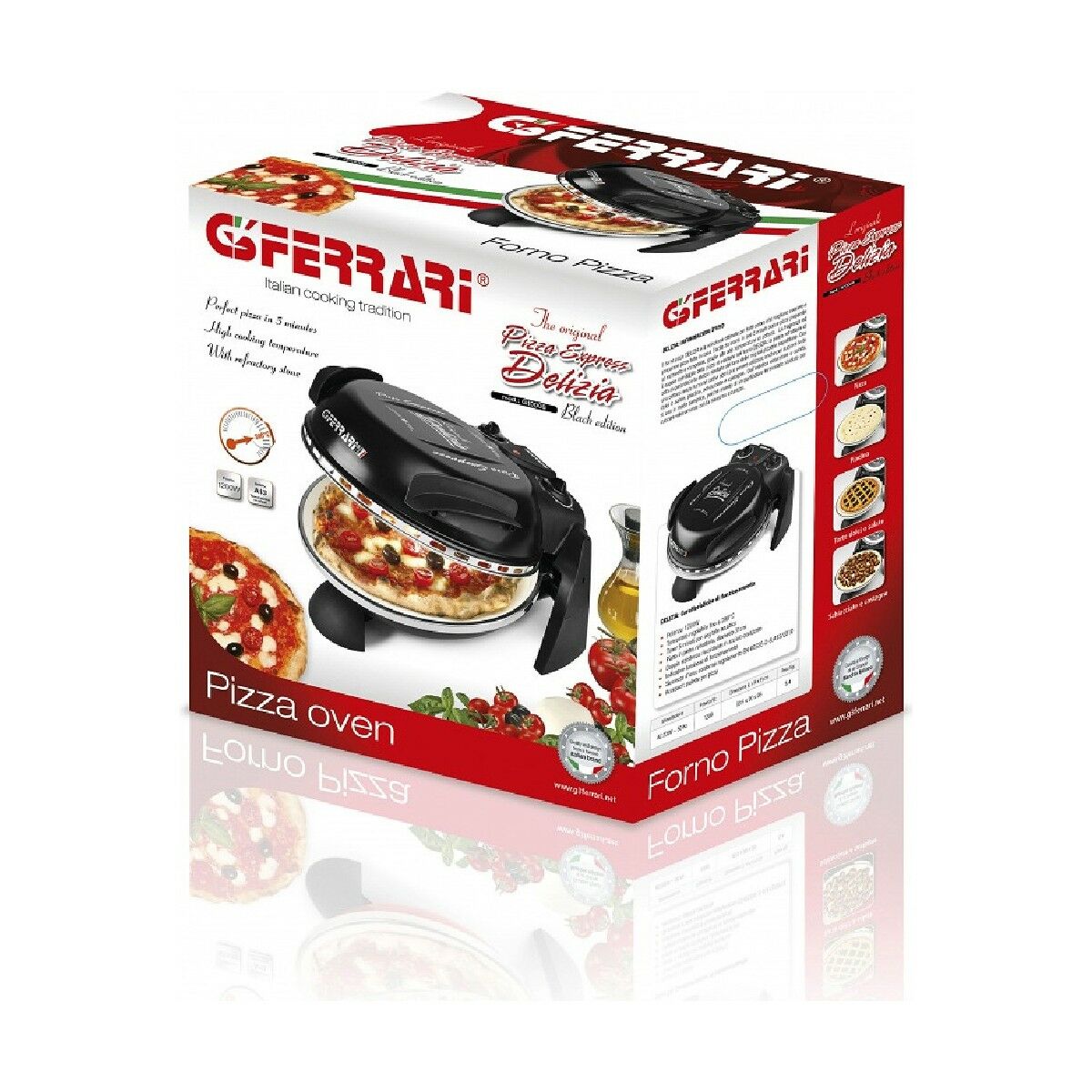Машина для выпечки пиццы G3Ferrari G1000610                        Чёрный 1200 W-2