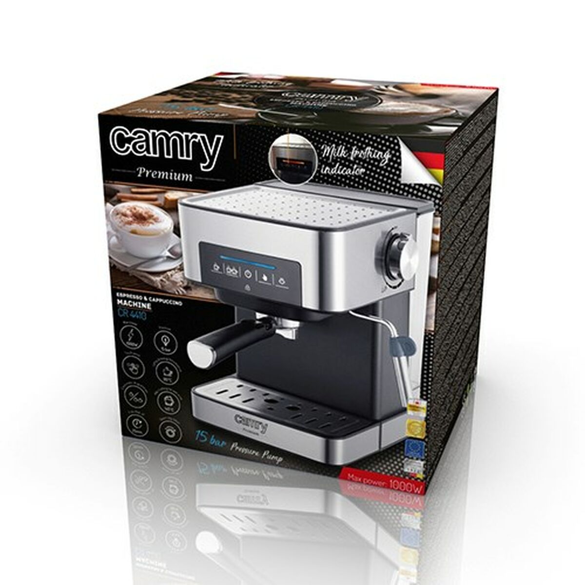 Adler Camry CR 4410 Қара 1,6 L тұтқасы бар экспресс кофе жасаушы-3