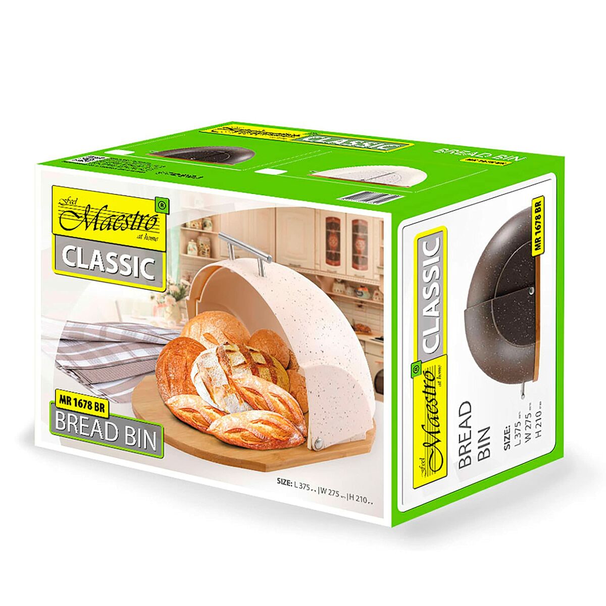 Bread maker Feel Maestro MR-1678 Beige Silver Wooden Plastic 1 Items 27.5 x 21 x 37.5 cm-4