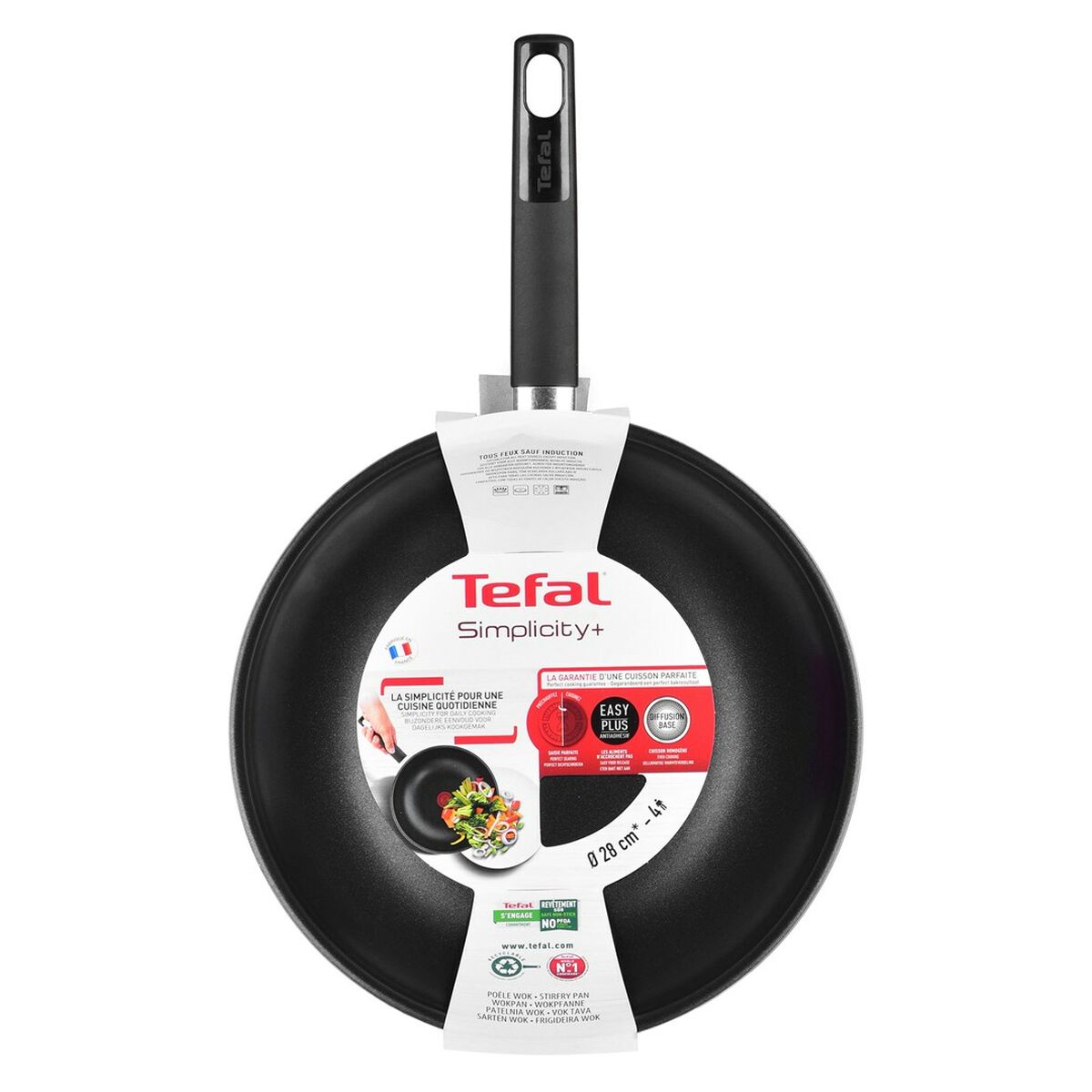 Вок-сковорода Tefal B5821902 Чёрный Алюминий Ø 28 cm-6