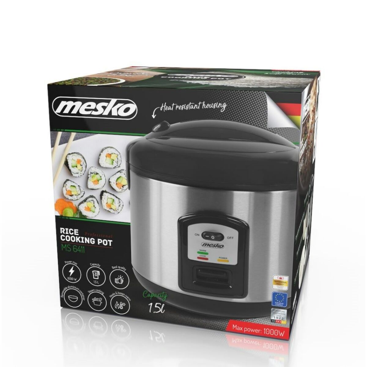 Рисоварку Adler MS 6411 Чёрный 1000 W 1,5 L-2