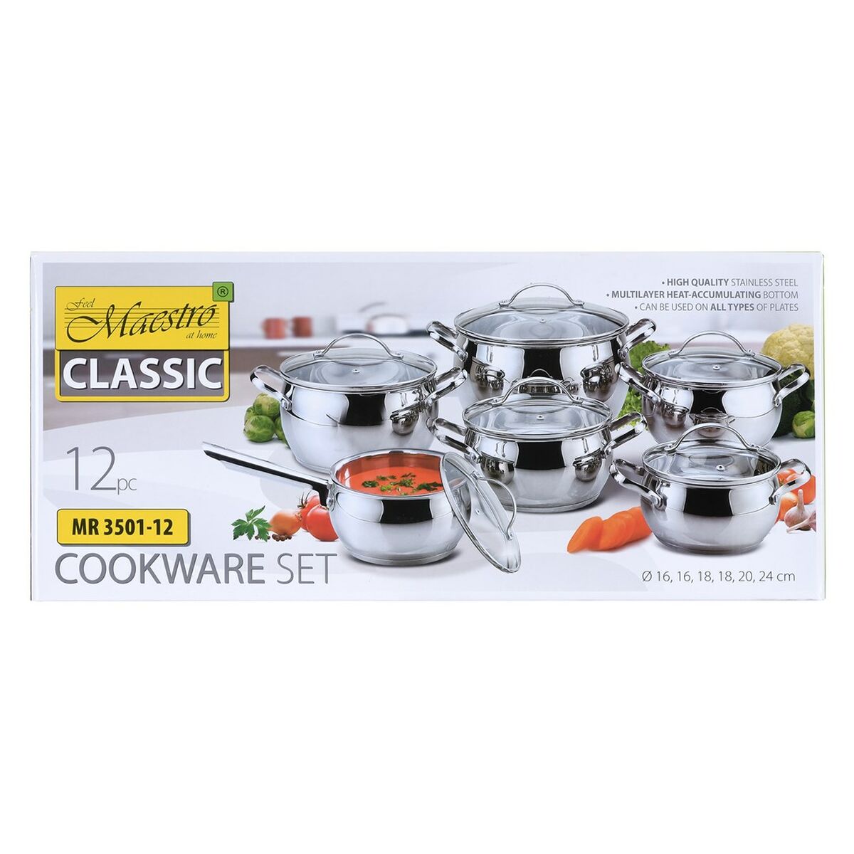Запеканки Feel Maestro MR-3501-12 Серебристый Сталь-5