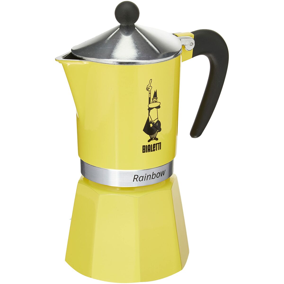 Итальяндық Кофе зауыты Bialetti Rainbow Сары металл Алюминий 300 мл 6 тостағандар-2
