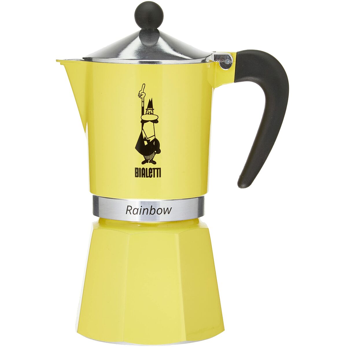 Итальяндық Кофе зауыты Bialetti Rainbow Сары металл Алюминий 300 мл 6 тостағандар-4