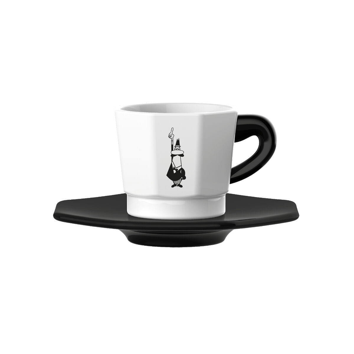 Набор из кофейных чашек Bialetti 700000652 Белый Чёрный Фарфор 75 ml (4 штук)-2