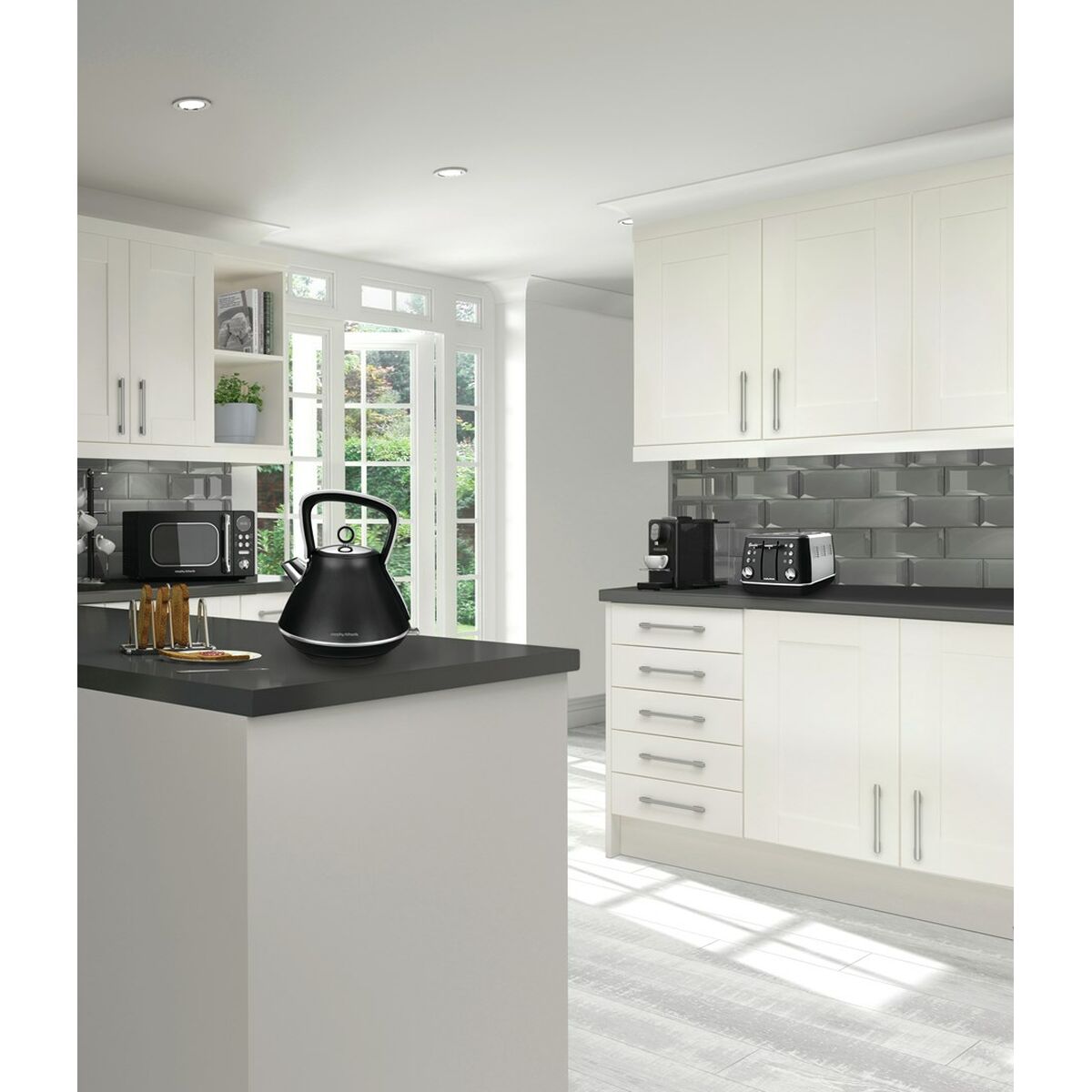 Чайник Morphy Richards Evoke Retro Чёрный Металл 2200 W 1,5 L-4