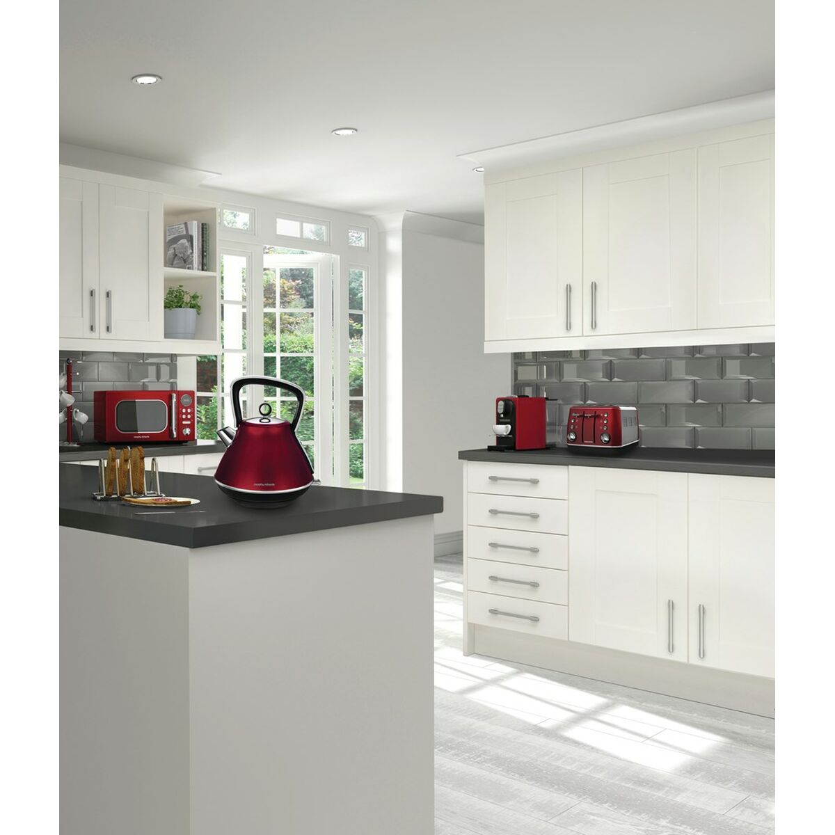 Чайник Morphy Richards Evoke Retro Красный Металл 2200 W 1,5 L-2