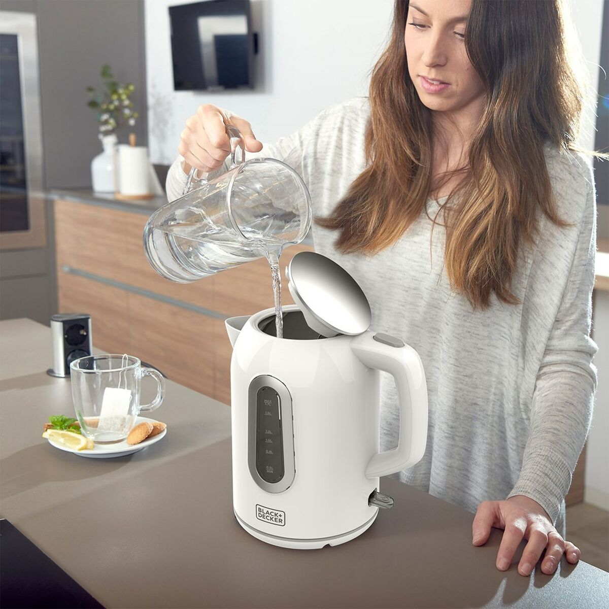Чайник Black & Decker BXKE2204E Белый 2200 W 1,7 L-6