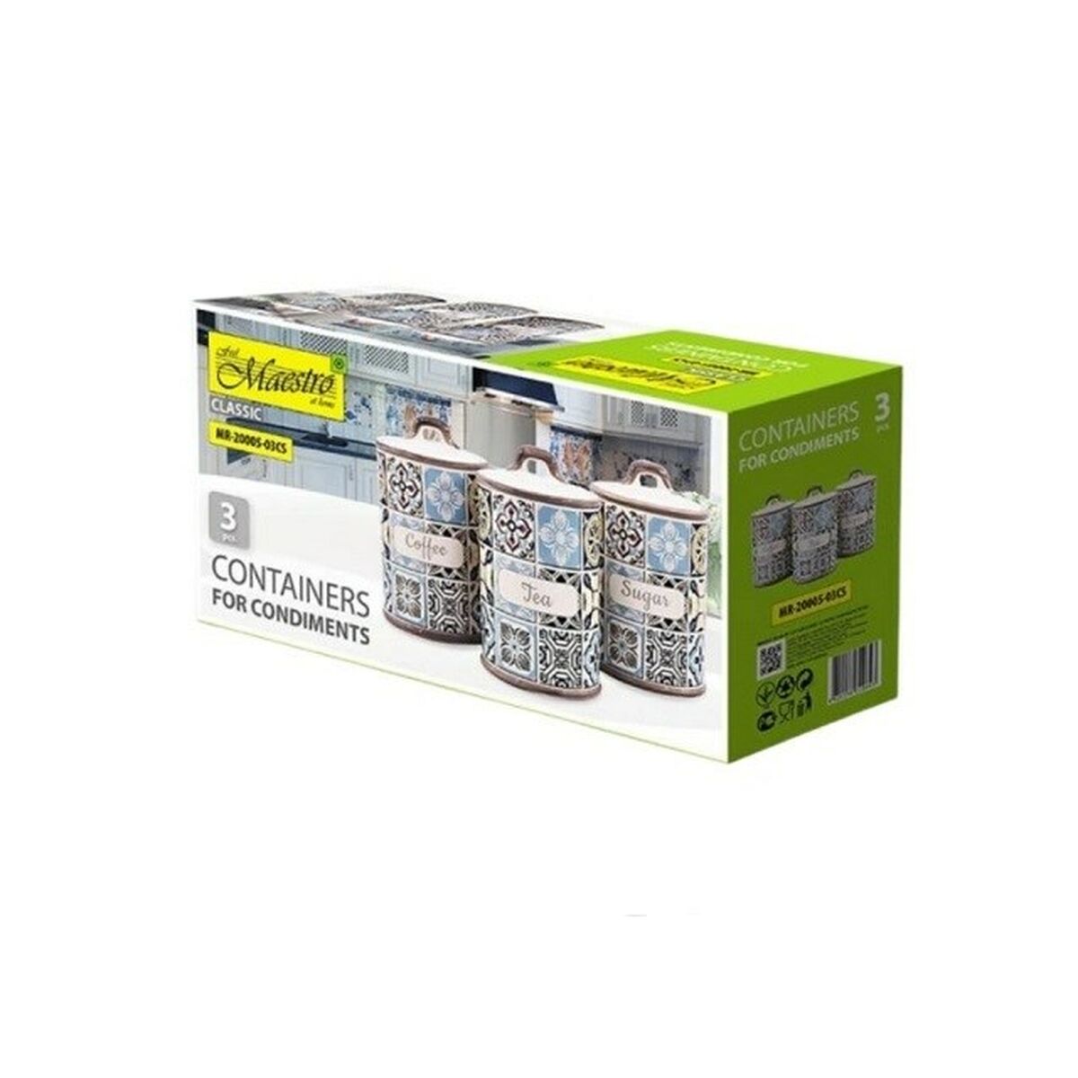 Набор из 3 банок Feel Maestro MR-20005-03CS Керамика (3 Предметы)-2