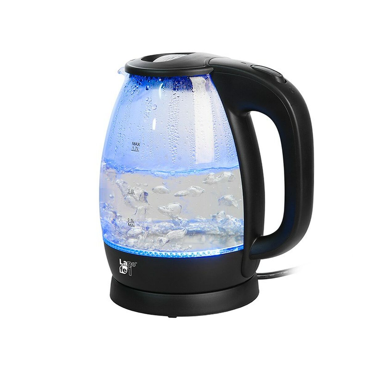 Bouilloire Lafe CEG012. 2 Plastique en verre noir 2200 W 1,7 L-5