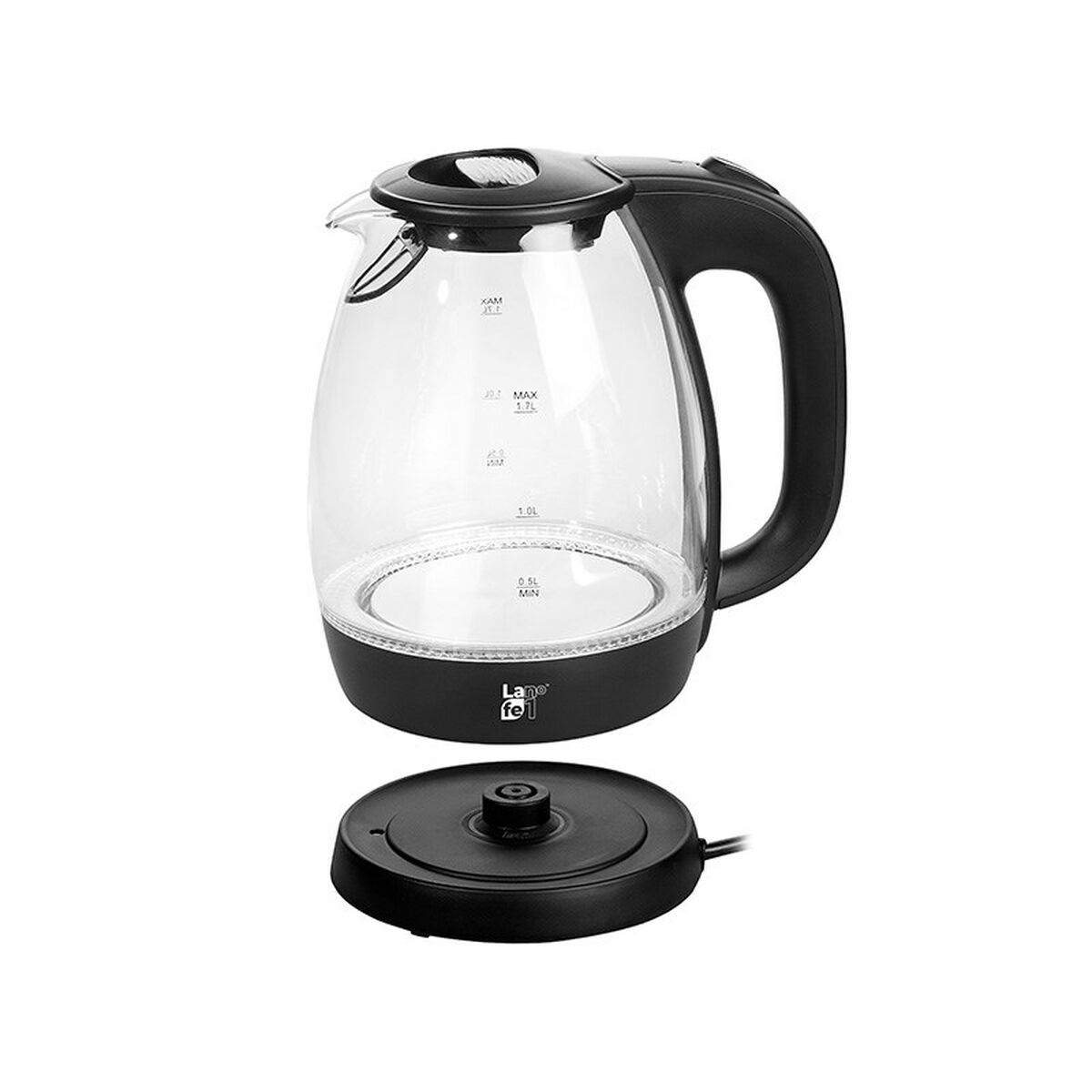 Bouilloire Lafe CEG012. 2 Plastique en verre noir 2200 W 1,7 L-6
