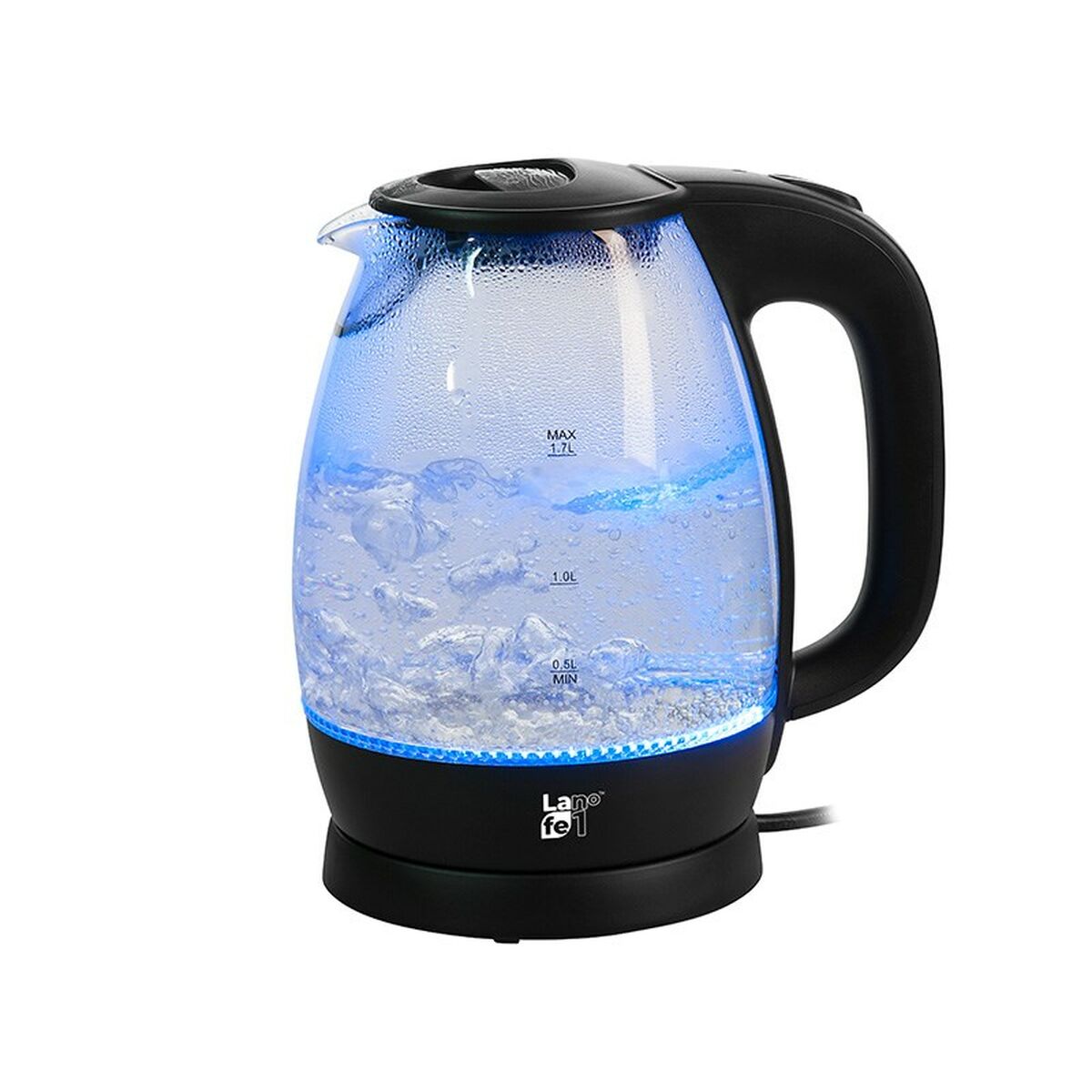 Bouilloire Lafe CEG012. 2 Plastique en verre noir 2200 W 1,7 L-8