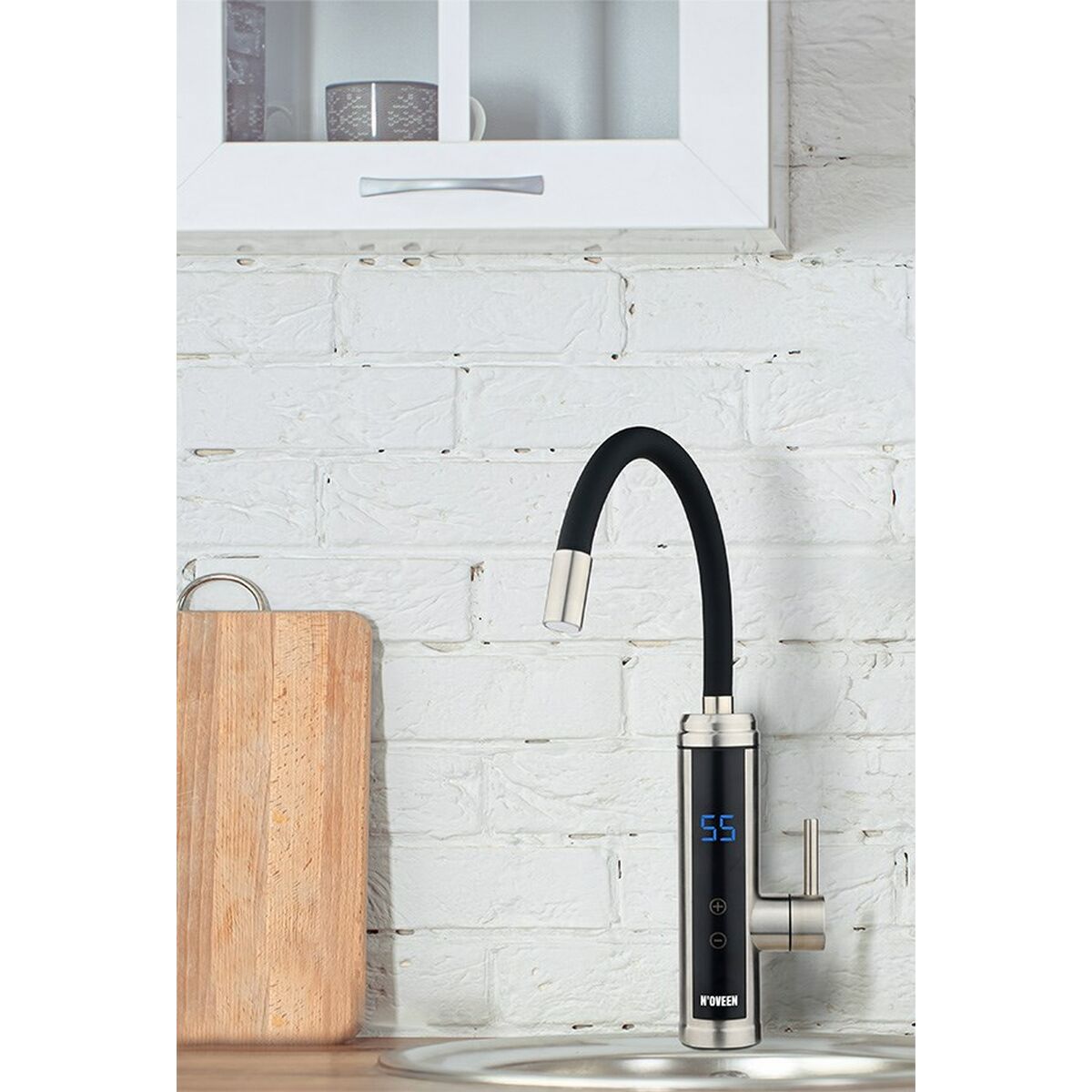 Чайник N'oveen PODGRZEWACZ IWH955 Чёрный Серебристый Нержавеющая сталь 3600 W 3000 W-4