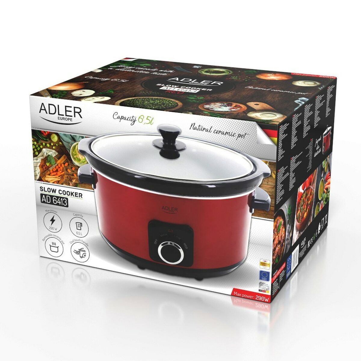 Кастрюля для медленного приготовления Adler AD 6413r-2