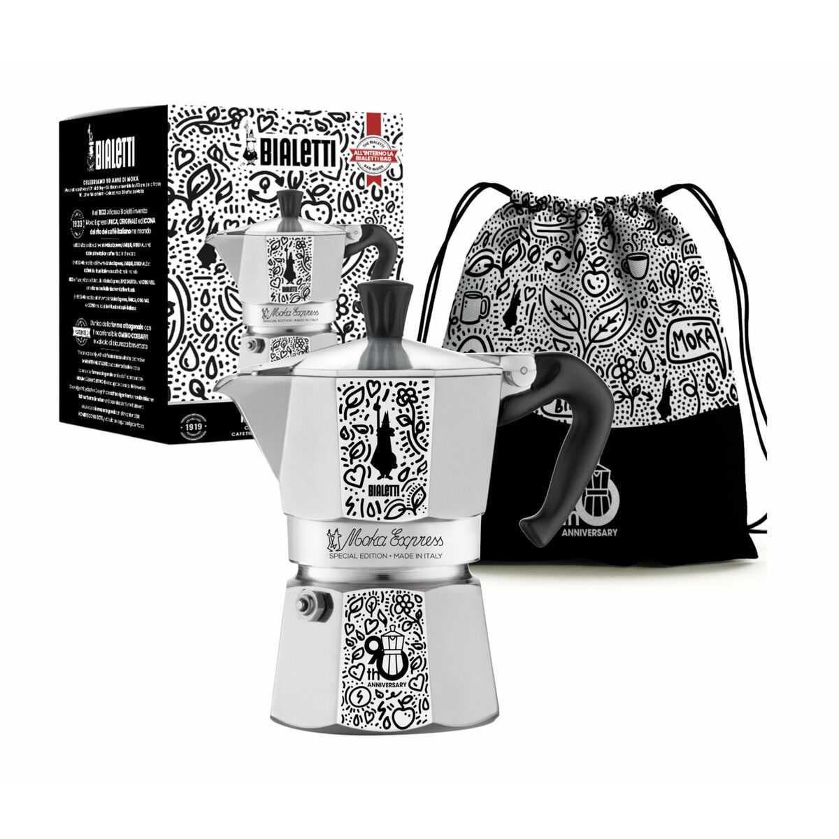 Итальянская Kофеварка Bialetti Moka Express Алюминий-2