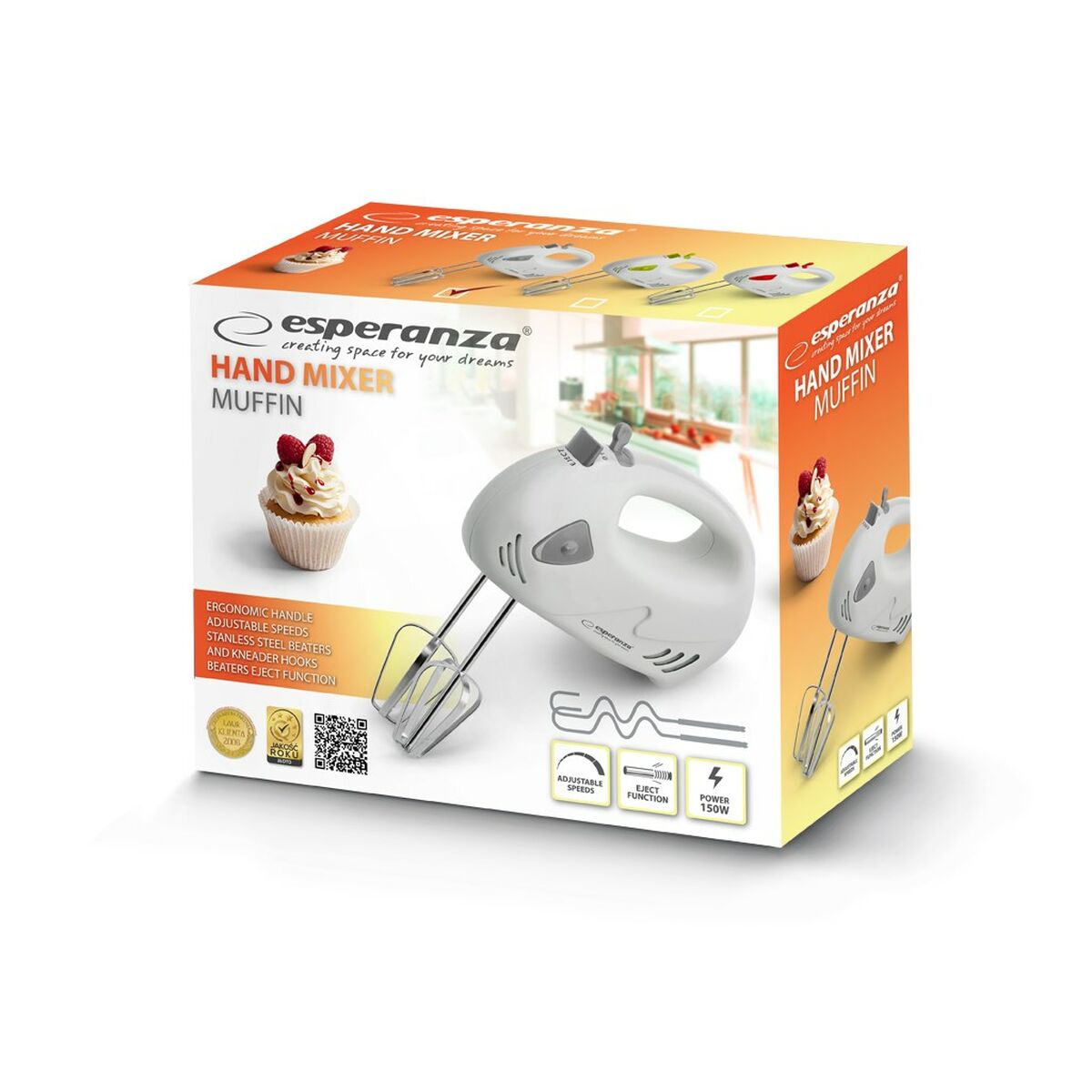 Миксер с венчиками Esperanza EKM007WE-2