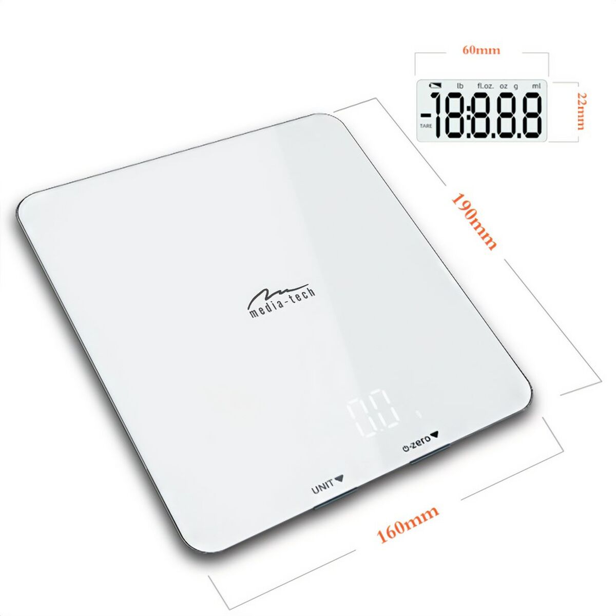 Кухонные весы Media Tech MT5544 Белый 5 kg-3