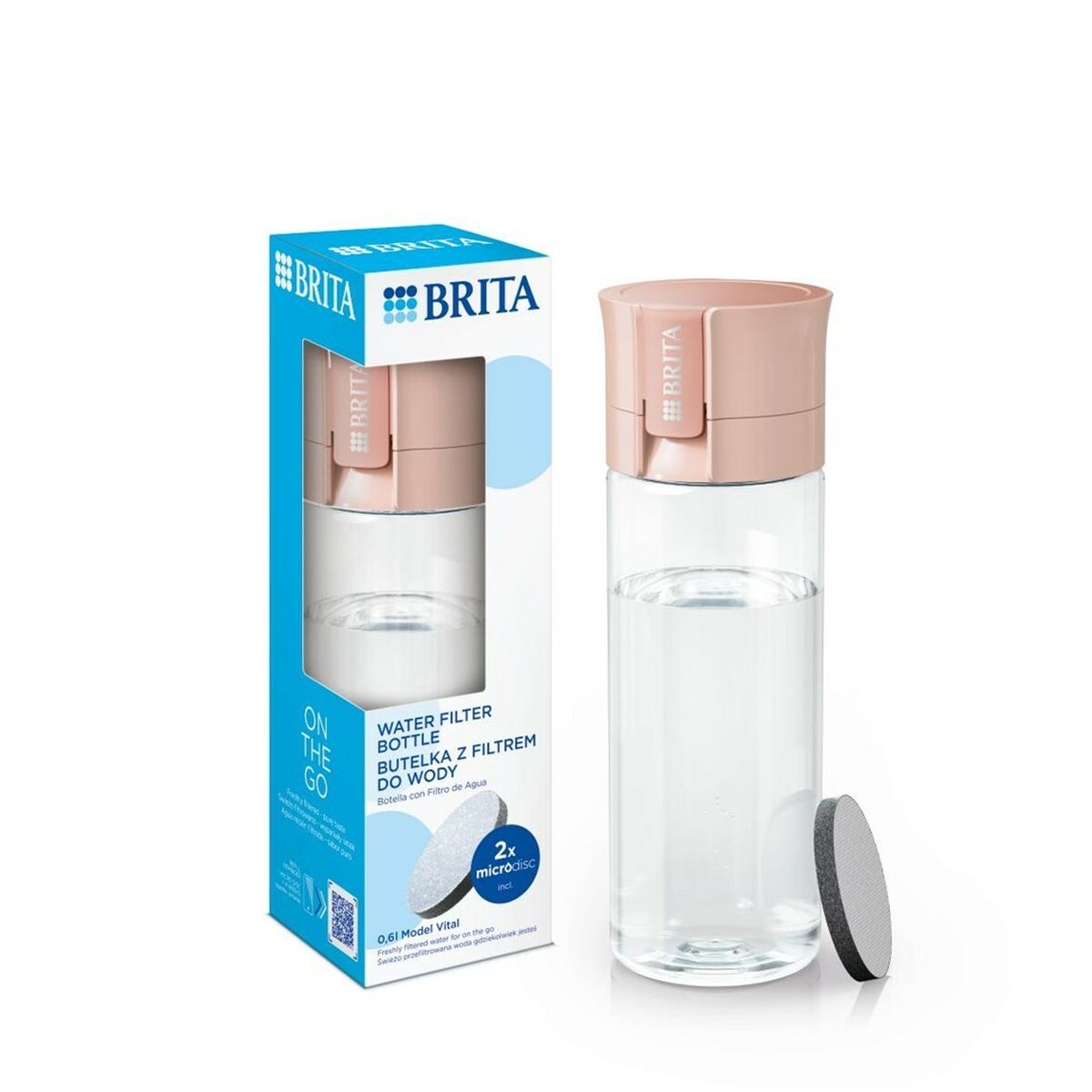 Бутылка-фильтр Brita Vital Персик 600 ml-6