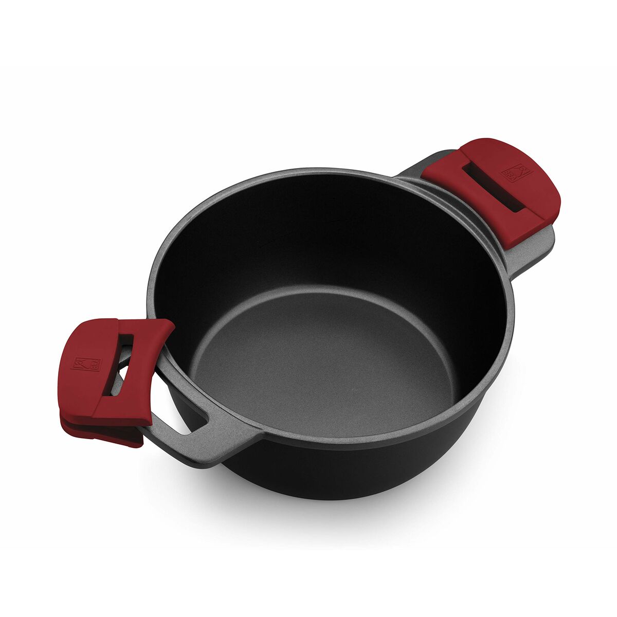 Pot with glass lid BRA A410328 Black Red-5
