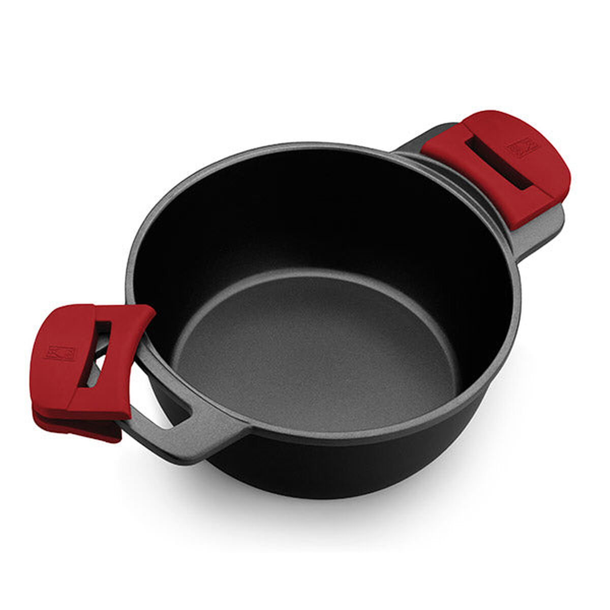 Pot with glass lid BRA A410328 Black Red-6