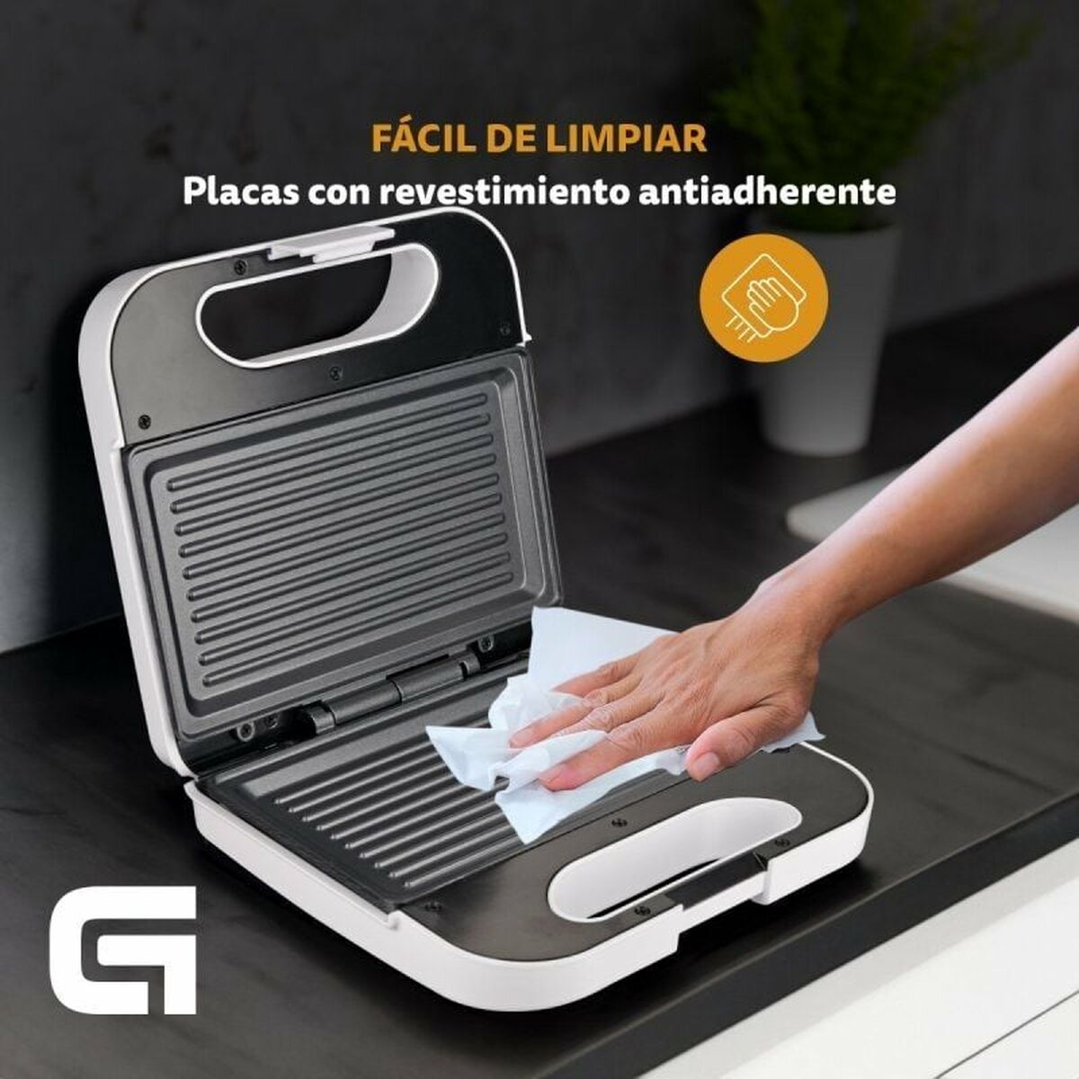 Бутербродница Grunkel SAN-GRILL NG Серый 750 W-4