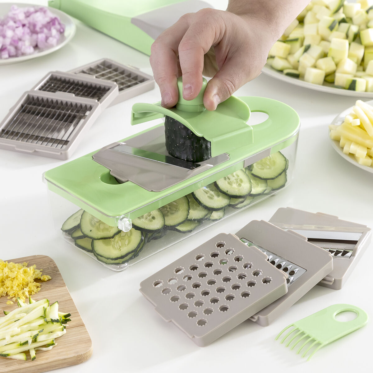 Vegetable cutter and grater with recipes and accessories 7-in-1 Choppie Expert InnovaGoods-2