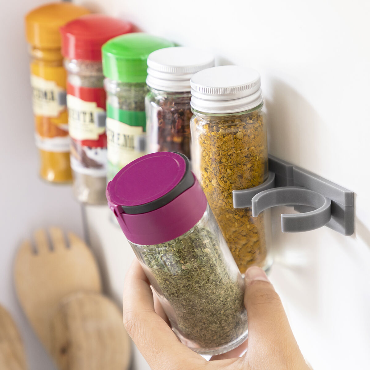 Jarlock x20 InnovaGoods spice organizer, sticky and divisible-2