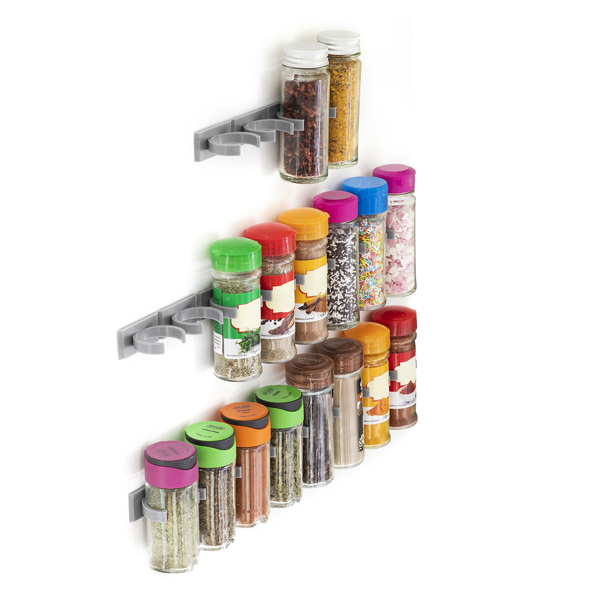 Jarlock x20 InnovaGoods spice organizer, sticky and divisible-6