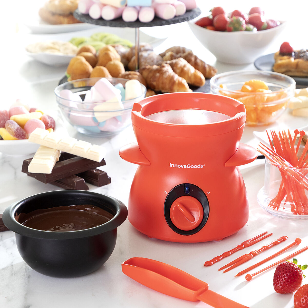 Chocolate fondue with Fonlat InnovaGoods accessories-3