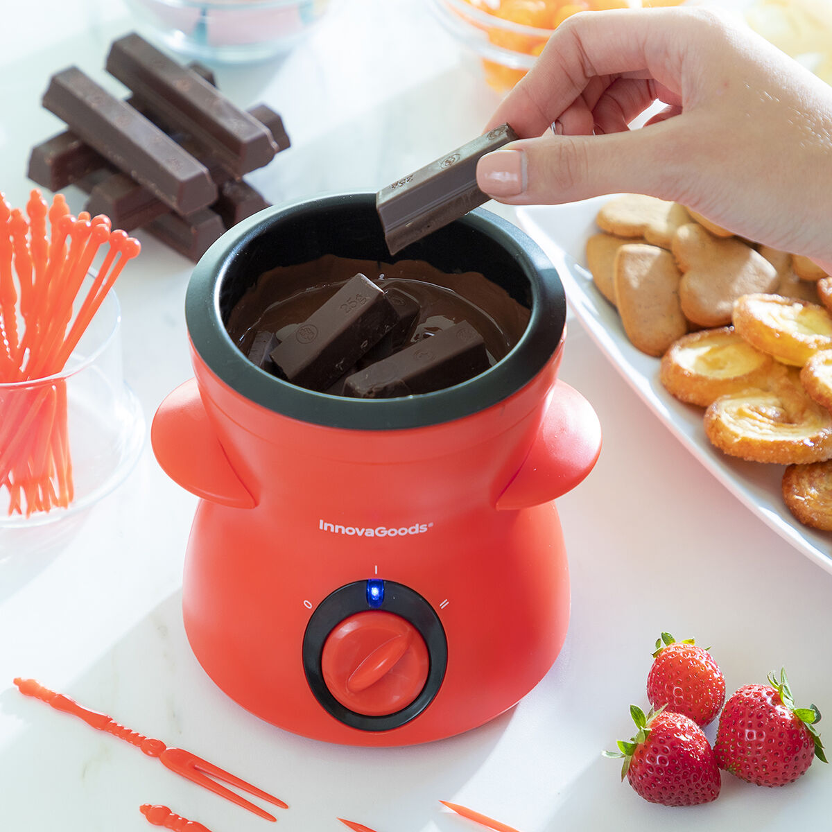 Chocolate fondue with Fonlat InnovaGoods accessories-5