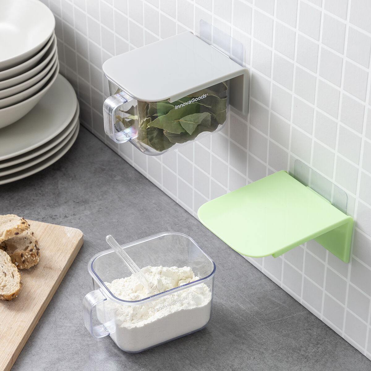 Removable kitchen containers with Handstore InnovaGoods stickers 2-pack-7