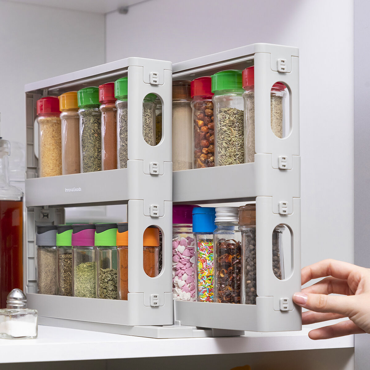 Rispick InnovaGoods Sliding and Swivel Spice Organizer-2