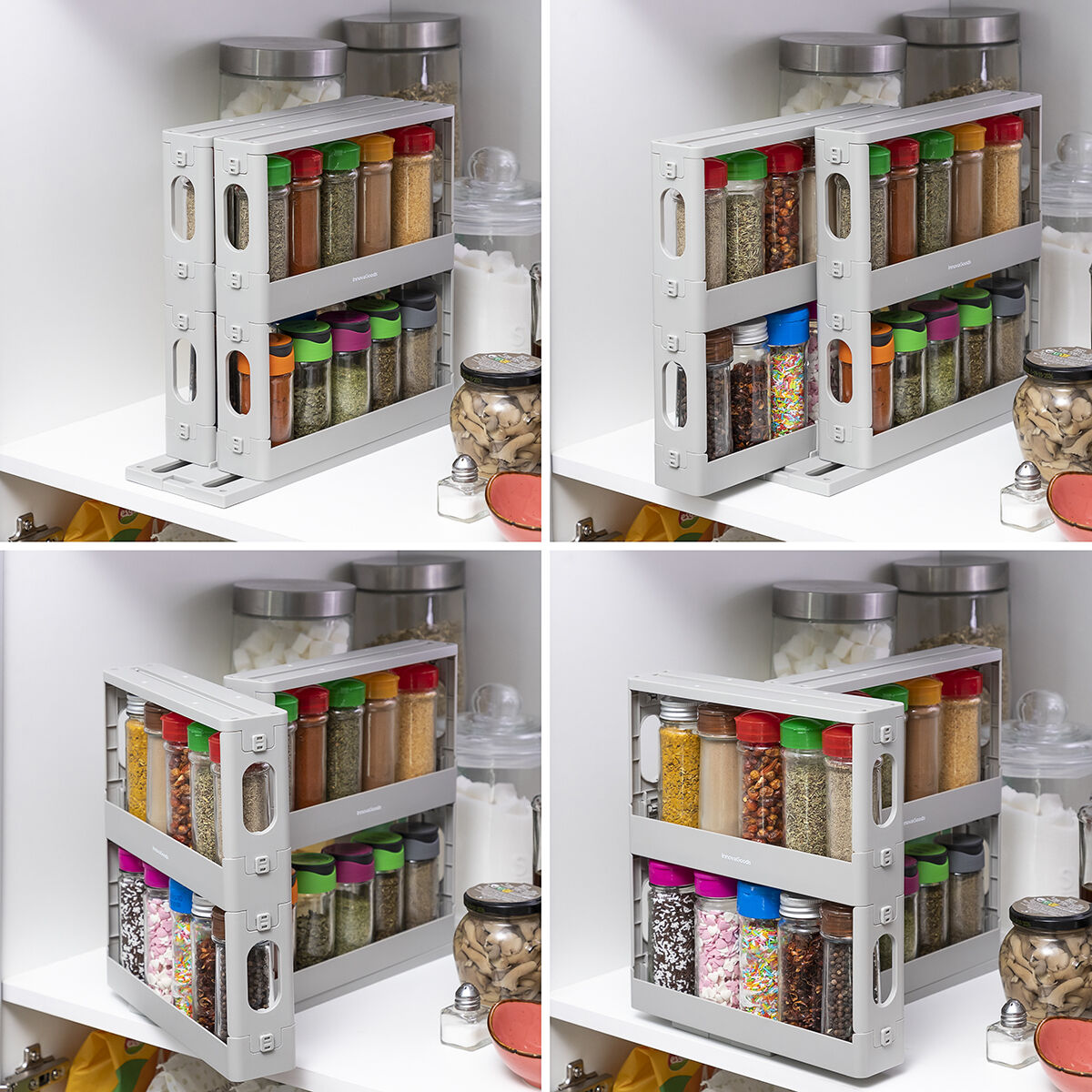 Rispick InnovaGoods Sliding and Swivel Spice Organizer-3