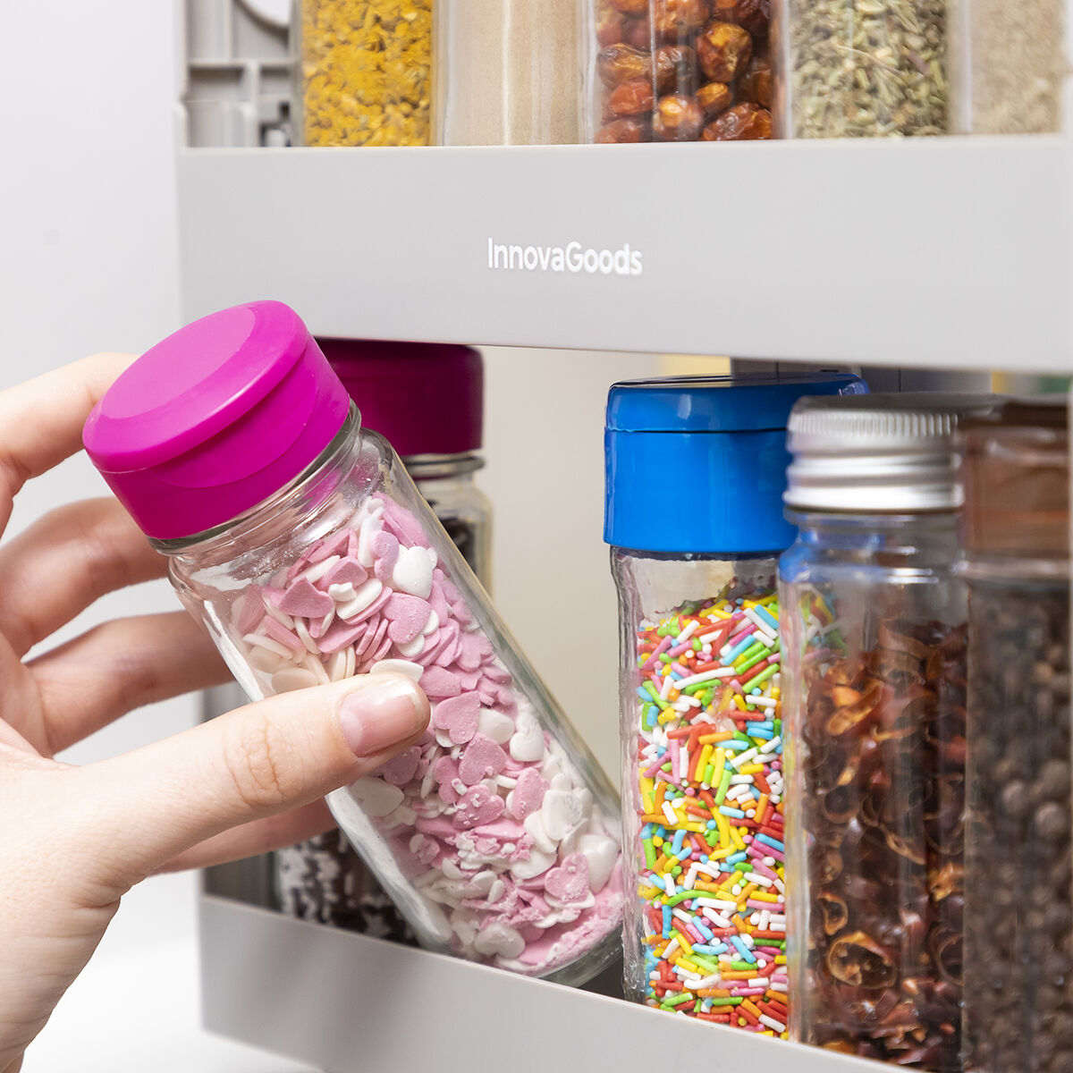 Rispick InnovaGoods Sliding and Swivel Spice Organizer-5