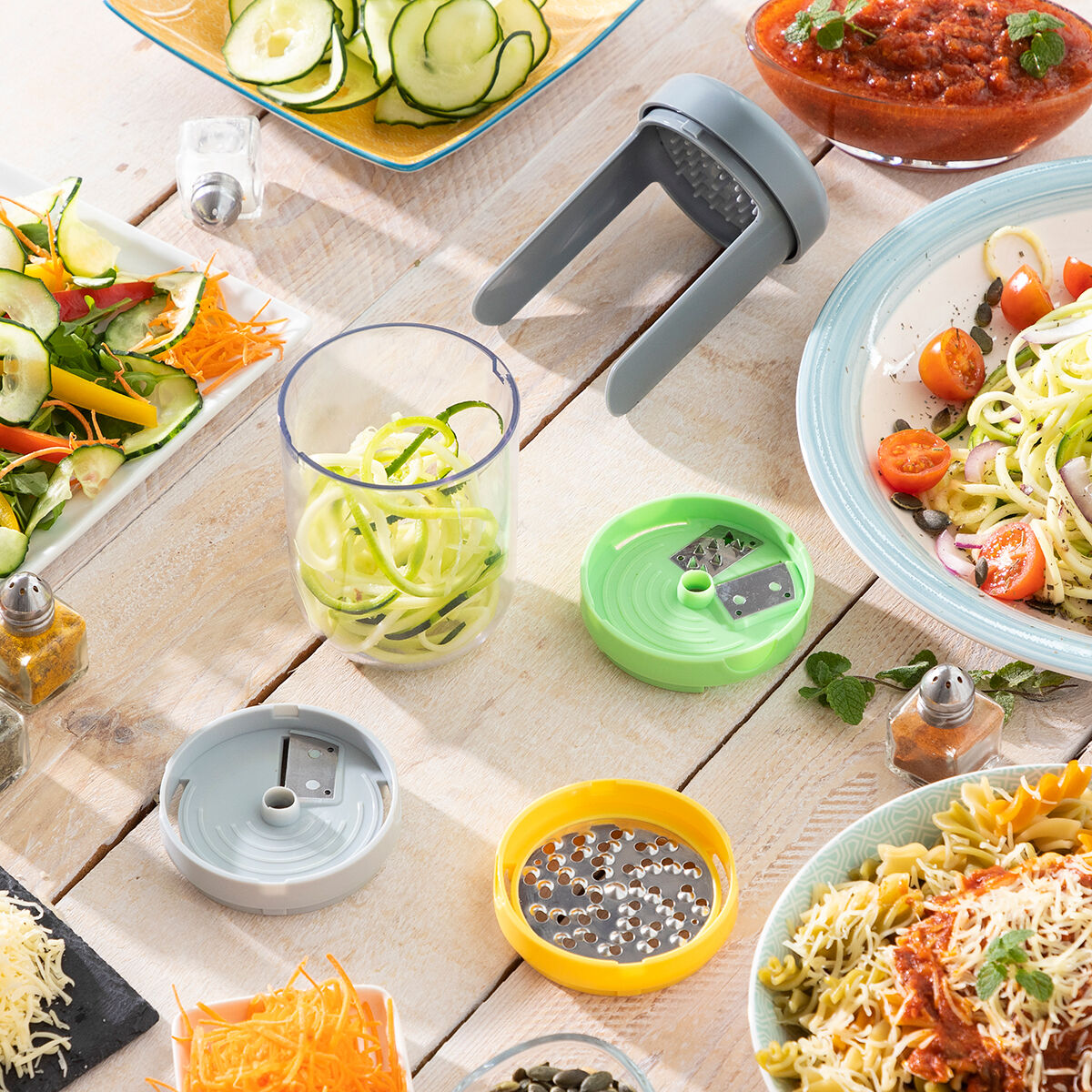 Vigizer InnovaGoods Spiral Vegetable Cutter and Grater Recipes-2