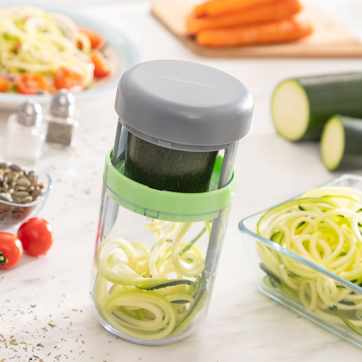 Vigizer InnovaGoods Spiral Vegetable Cutter and Grater Recipes-8